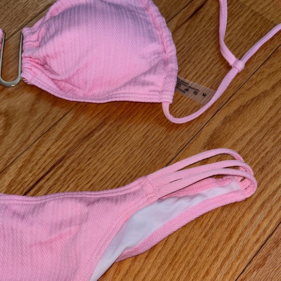 Pink Ribbed Bikini Set - Picture 6 of 8